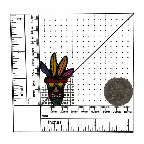 🤩Crash Bandicoot Aku Aku Mask Pin Brooch Gamer Gaming Cartoon Anime TV Show🤩 - Picture 6 of 6